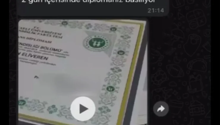 Sosyal medyada sahte lisans diploması 25 bin TL