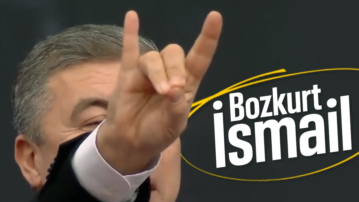 İsmail Küçükkaya’nın bozkurt işareti ile haber anonsu