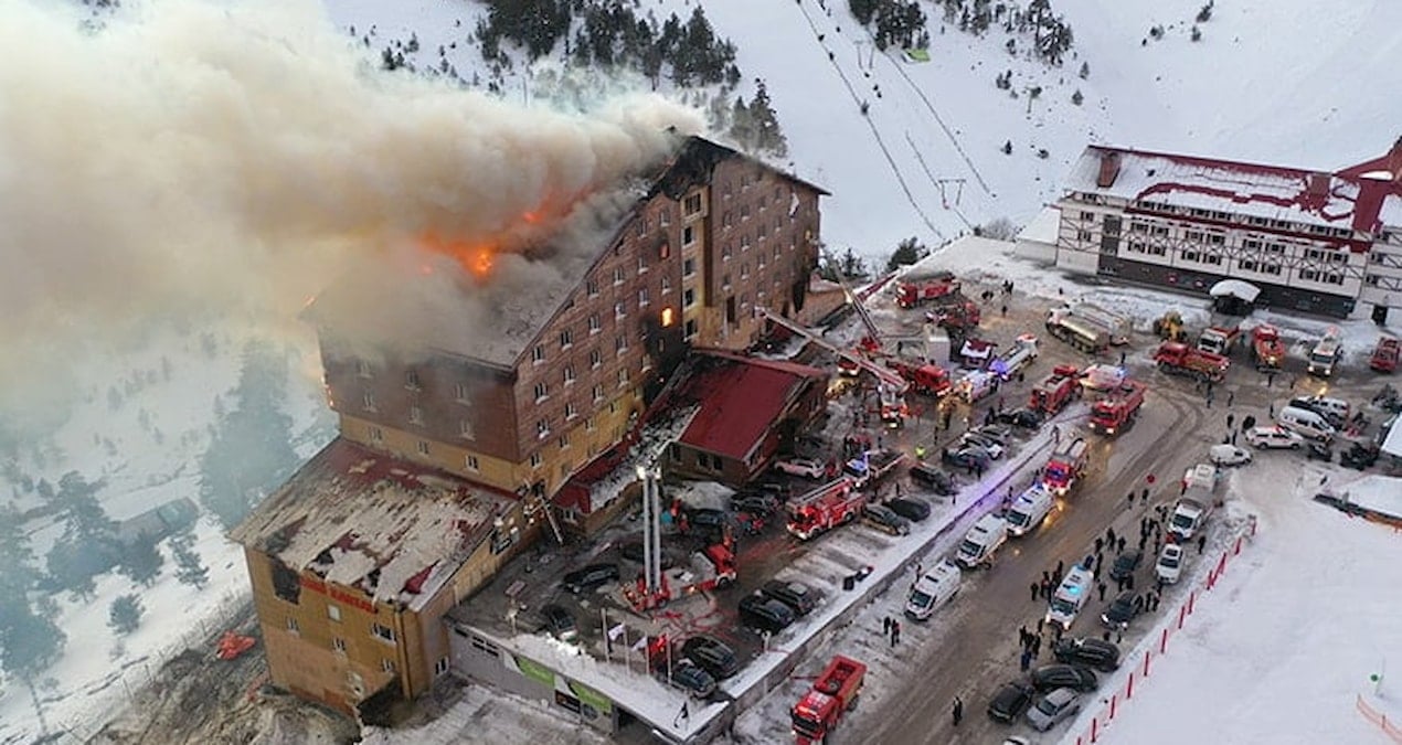 Otel yangınına ilişkin görevlendirilen bilirkişi heyeti inceleme yaptı